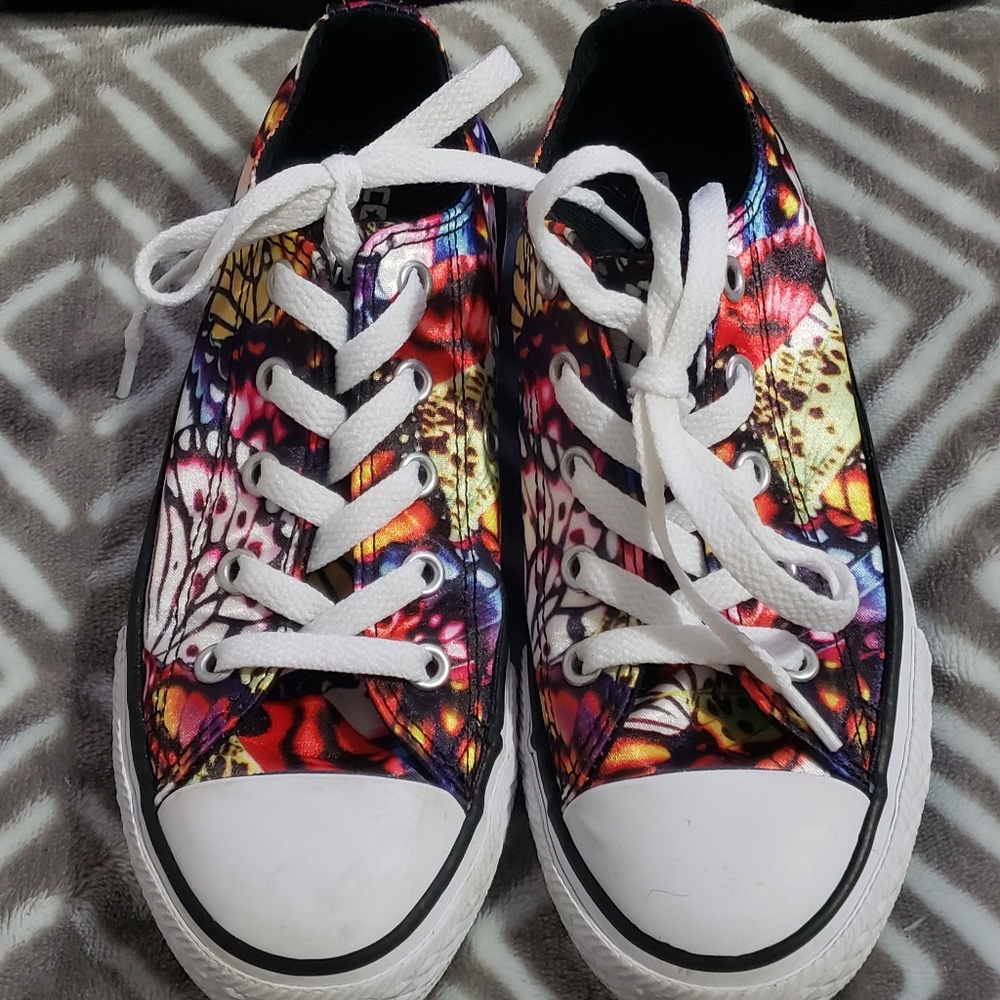 Little Girls Butterfly Converse Sneakers